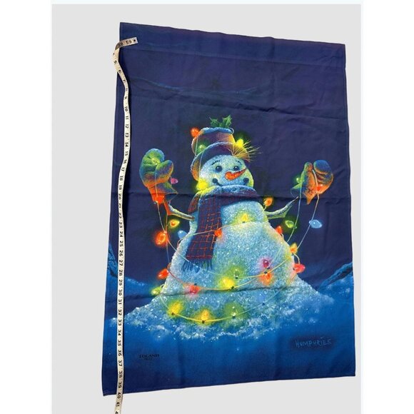 Toland Home Garden Snowman Glowman Christmas Winter Decorative Flag 28”x 40” - Picture 5 of 7